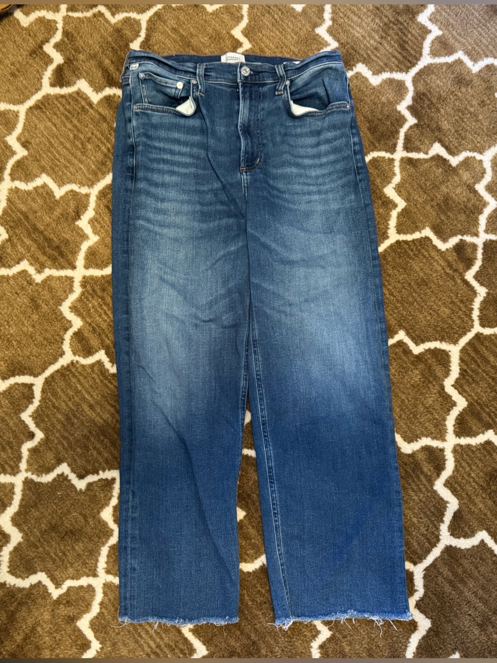 Citizens Of Humanity Palma Straight Leg Jeans with Frayed Hem